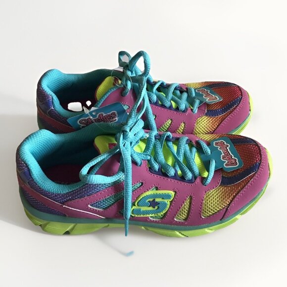 SKECHERS LITE‎ DREAMZ Girls Shoes SIZE 2 DREAMCATCHER 80568L Neon Pink | New - Picture 2 of 5